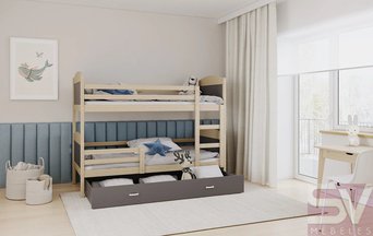 Divstāvu gulta bez matračiem